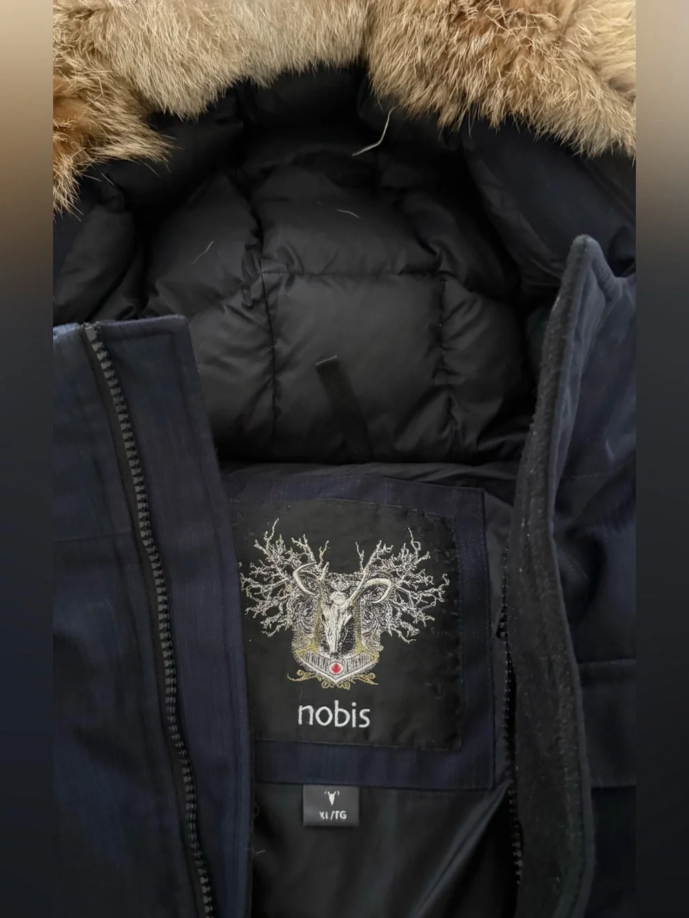 NOBIS Children's Navy Parka with Faux Fur Hood